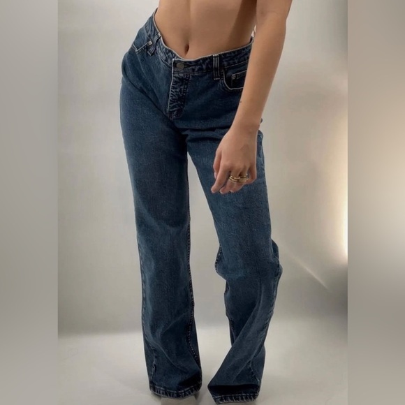 Vintage Harley Davidson High Rise Straight Leg Boot Cut Jeans Size 8 P - Picture 1 of 11